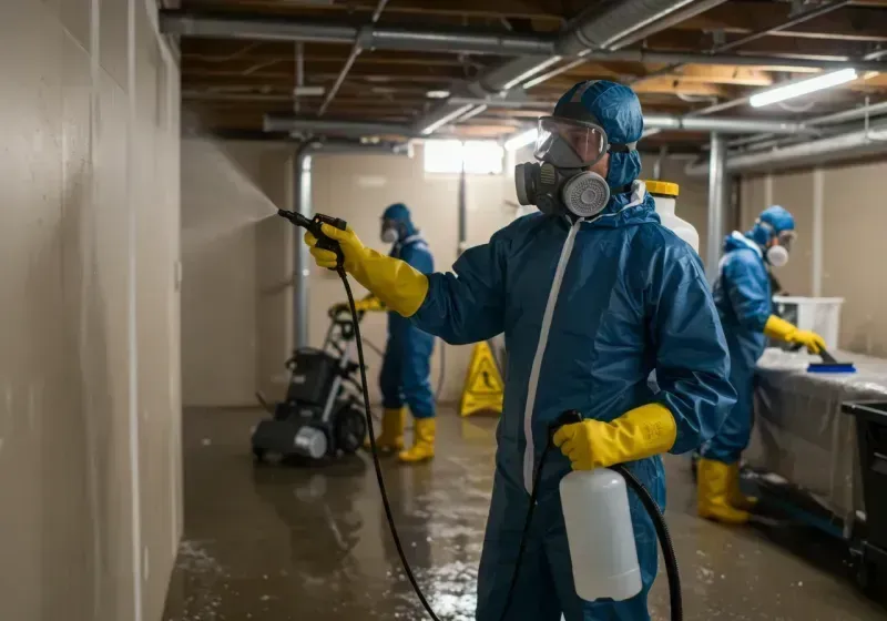 Basement Sanitization and Antimicrobial Treatment process in Kewaskum, WI